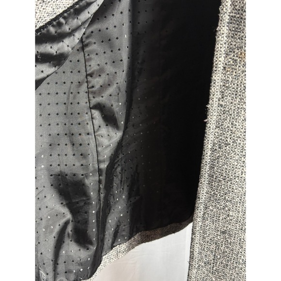 Worthington Women's Gray Tweed Wool Blend Button Front Knee Length Coat - Medium - Picture 7 of 10
